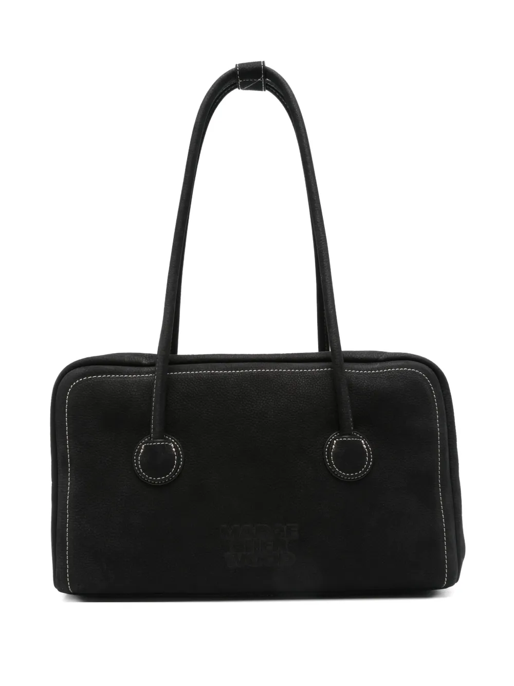 Margesherwood Top-handle Calf-suede Shoulder Bag In Black