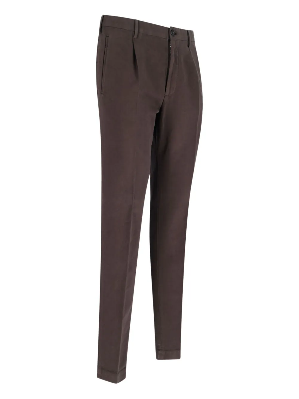 Incotex Geplooide chino Bruin