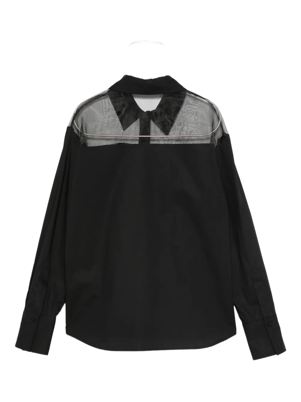 LIU JO Blouse met doorzichtige vlakken Zwart