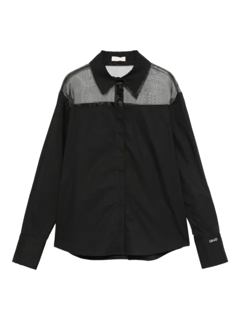 LIU JO sheer-panelled shirt