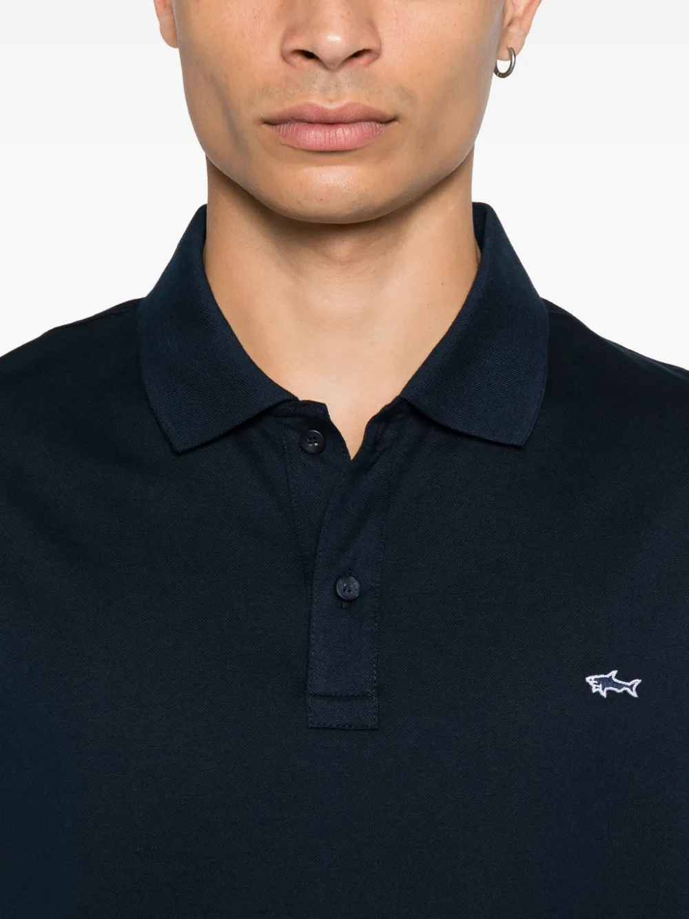 Paul & Shark embroidered logo polo shirt Blauw