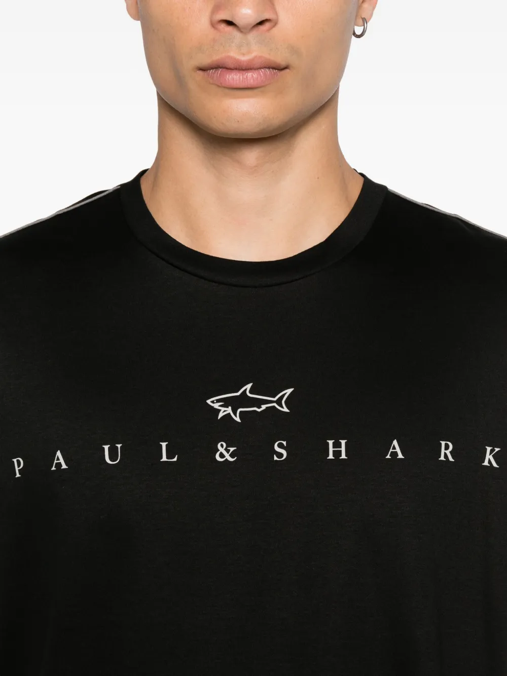 Paul & Shark T-shirt met logodetail Zwart