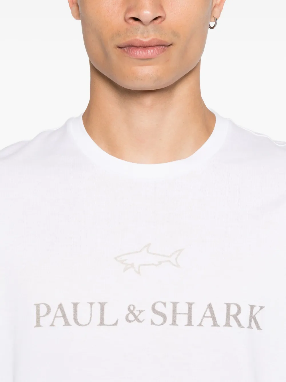 Paul & Shark Katoenen T-shirt met logoprint Wit