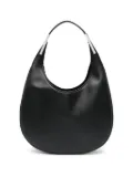 Savette small Florence crescent-shaped leather shoulder bag - Black