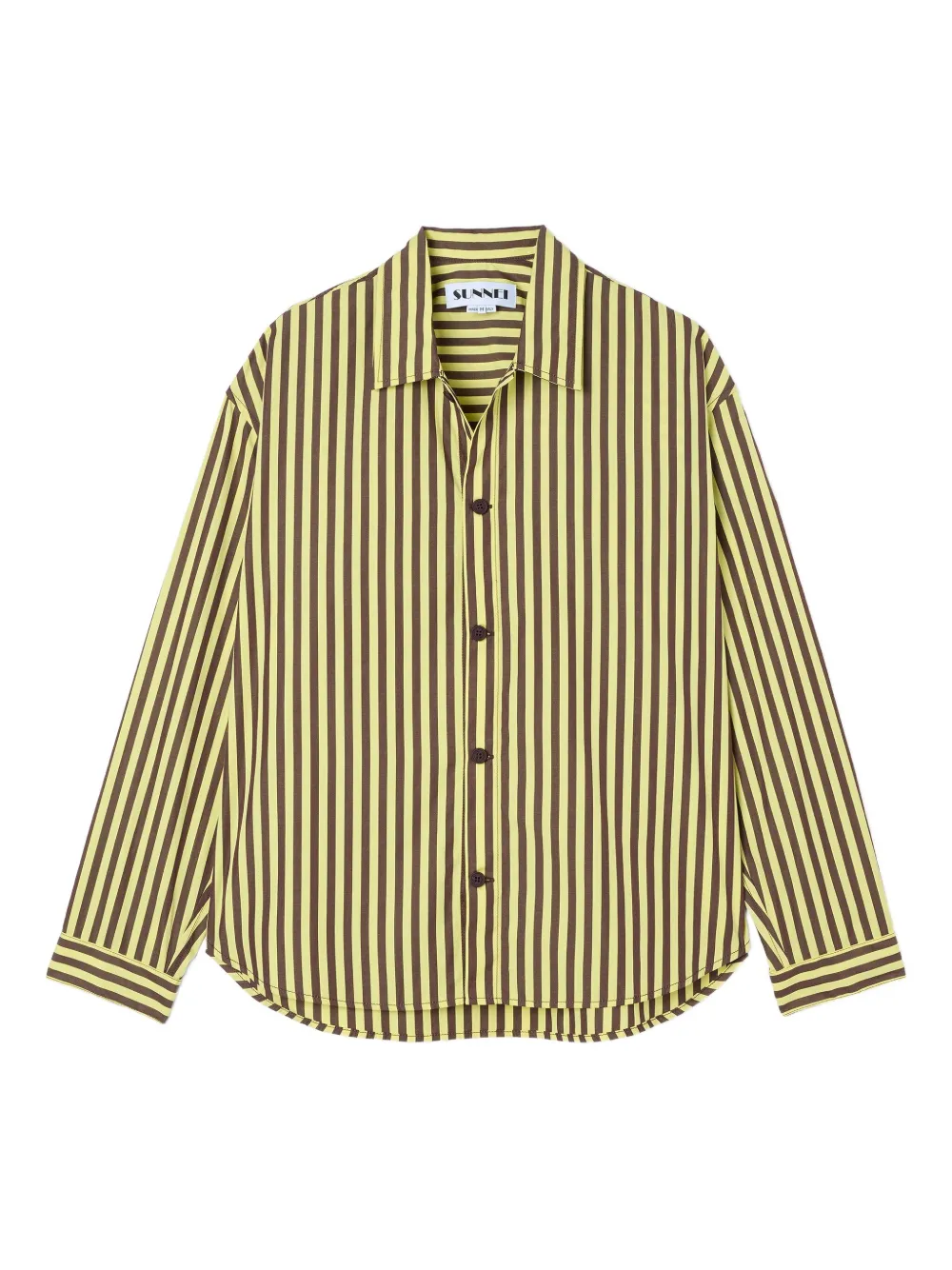 Sunnei striped cotton shirt | Yellow | Image 1