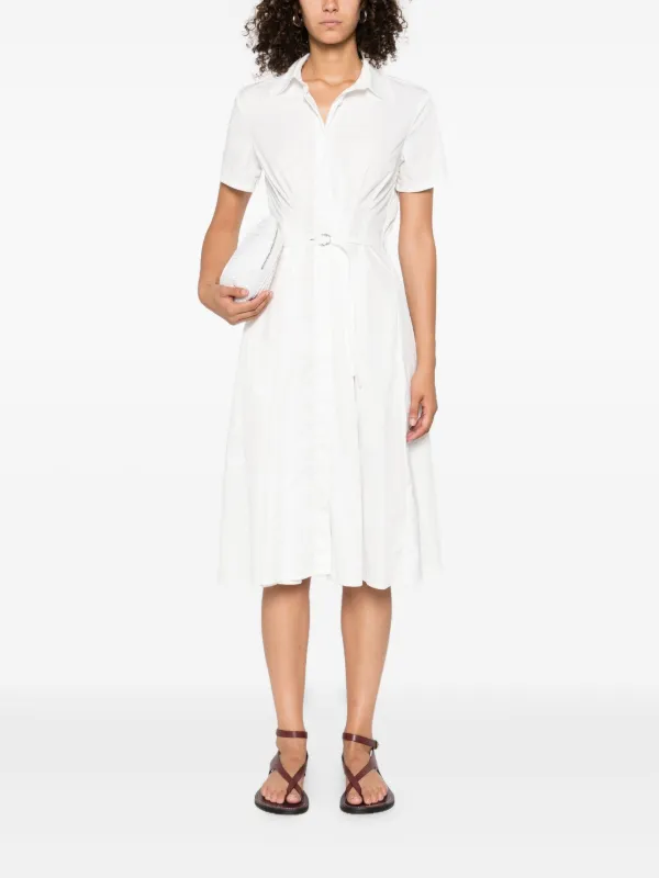 LIU JO Belted Shirt Midi Dress White FARFETCH PH