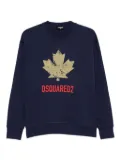 DSQUARED2 KIDS maple-leaf sweatshirt - Blue