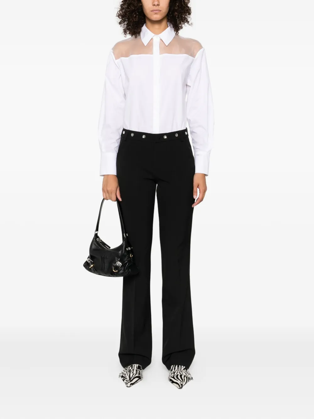 LIU JO Blouse met transparant vlak - Wit