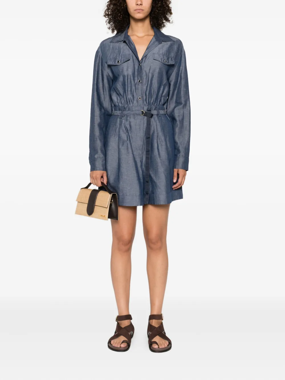 LIU JO press stud-fastening belted jumpsuit Blauw