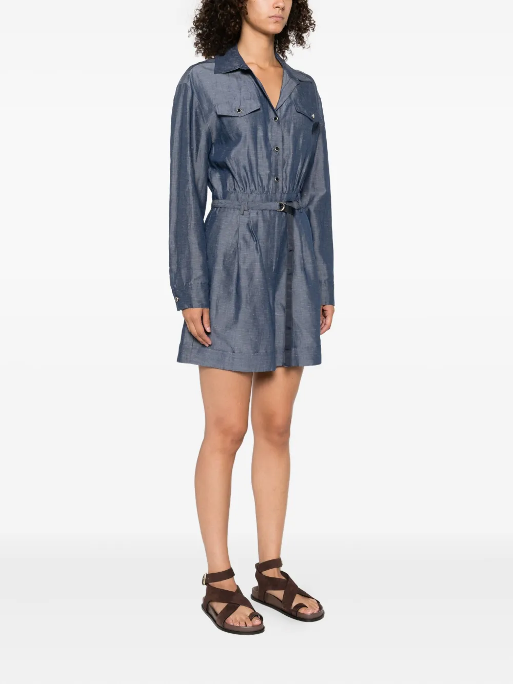 LIU JO press stud-fastening belted jumpsuit Blauw