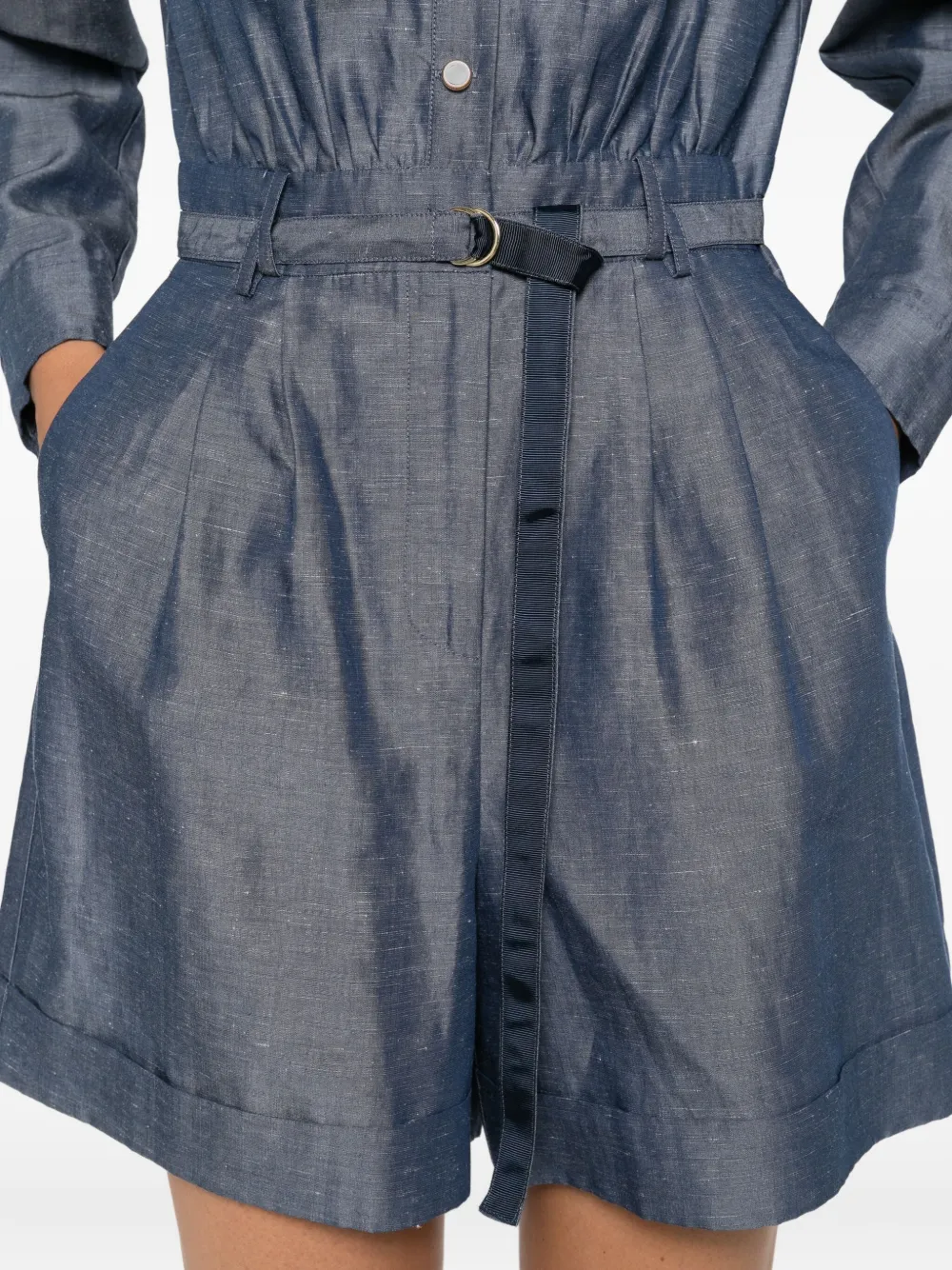 LIU JO press stud-fastening belted jumpsuit Blauw