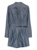 LIU JO press stud-fastening belted jumpsuit - Blue