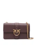 PINKO Love Birds-clasp satchel - Brown