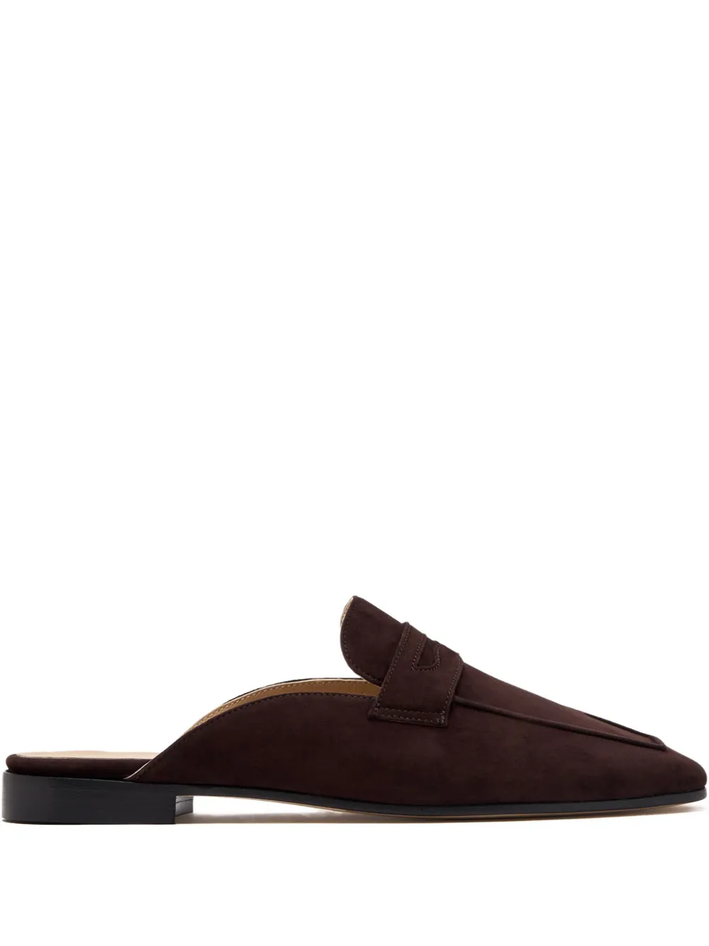 Sophique Milano penny-strap suede mules Brown