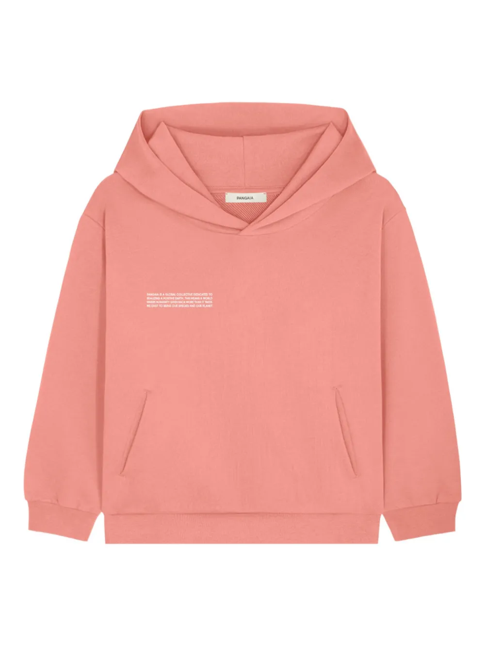 Pangaia Kids logo-print hoodie - Rosa