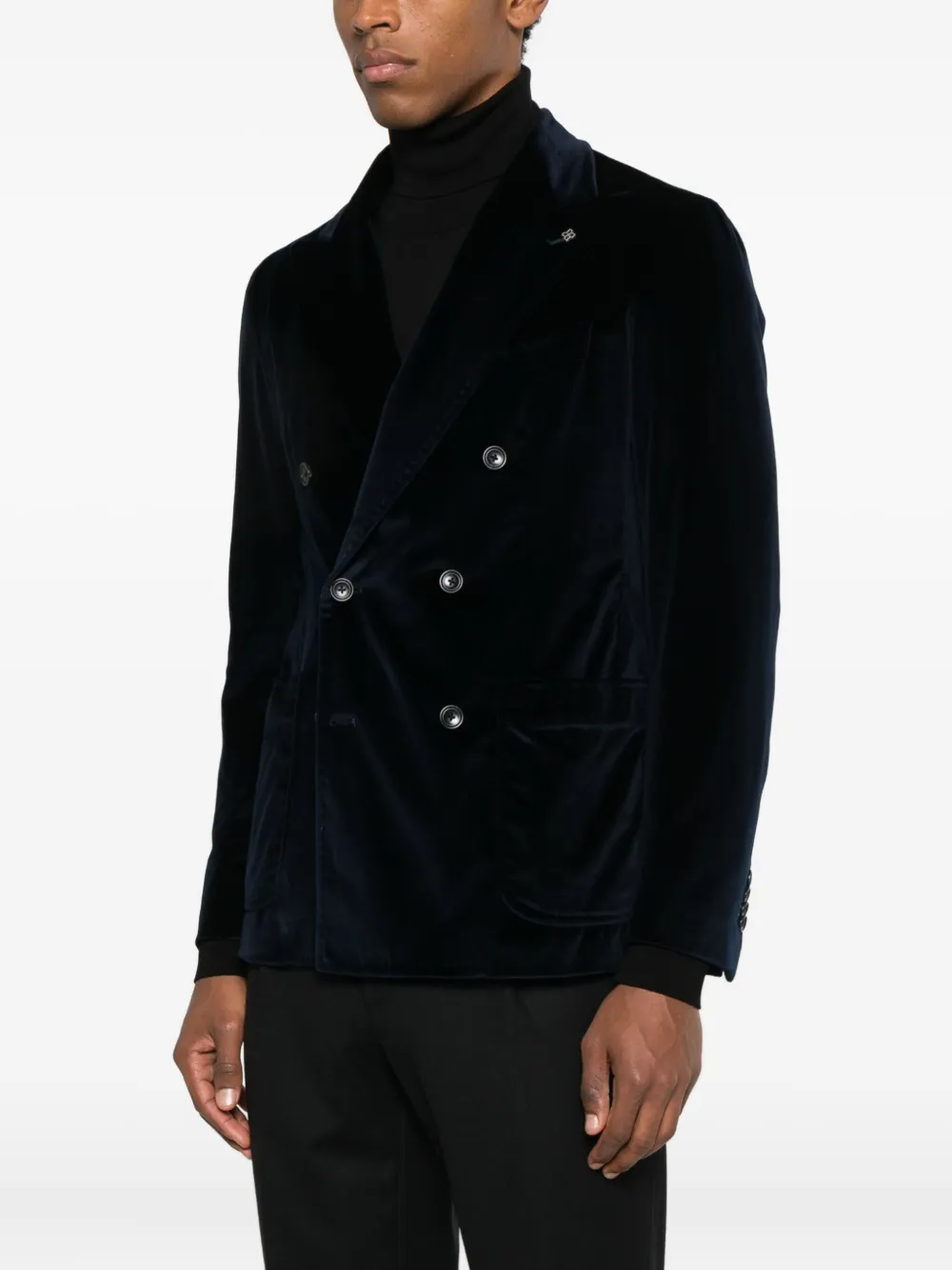 Tagliatore Double-breasted Pocket Blazer In Blue