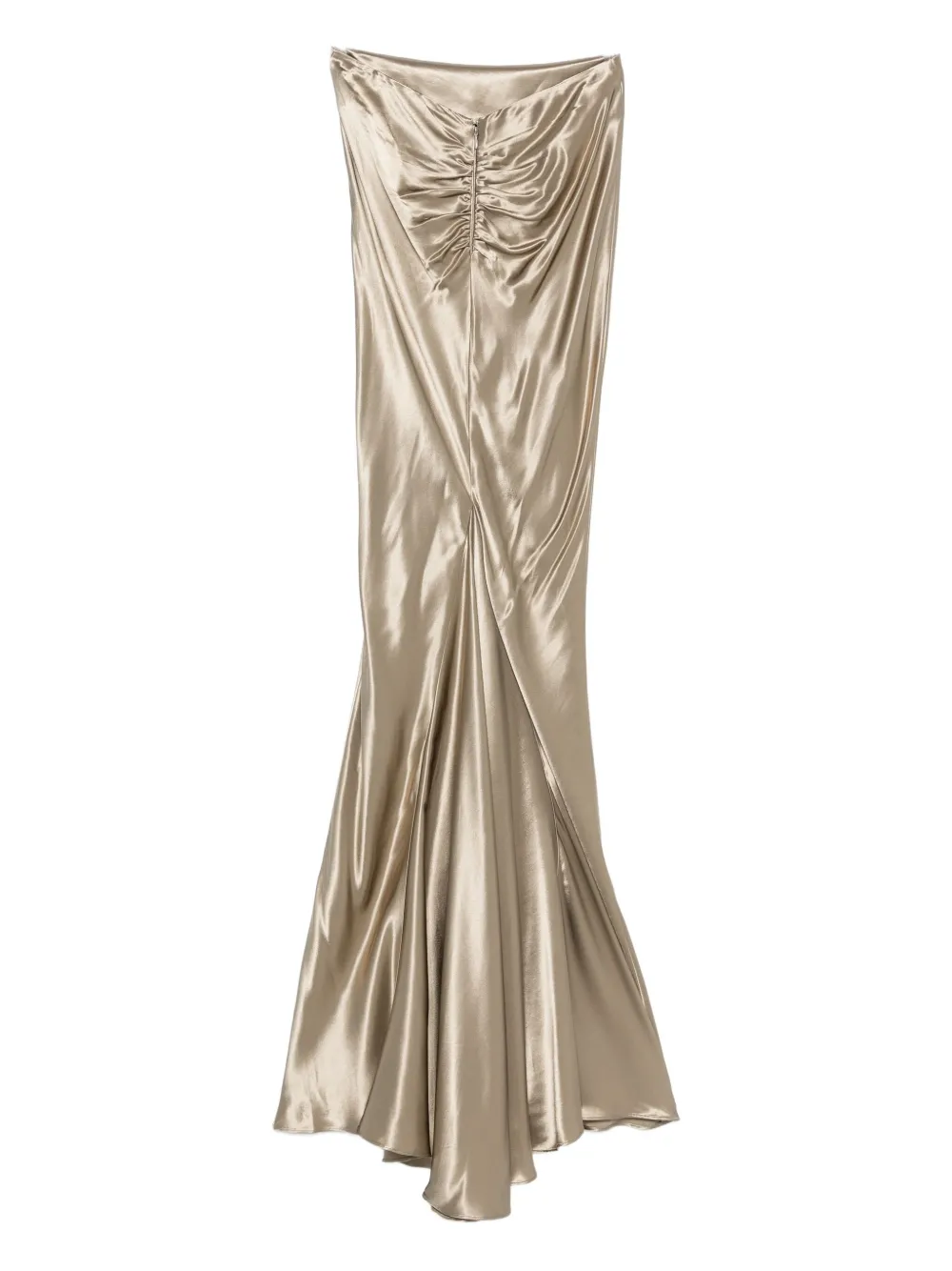 THE ANDAMANE Nemesia satin bias-cut maxi skirt - Goud