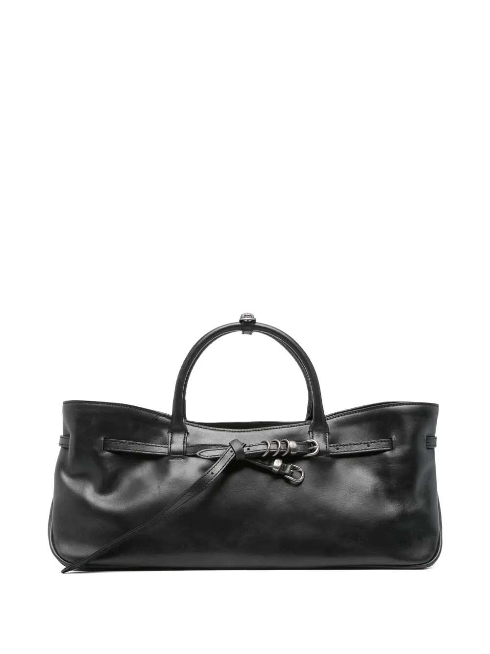 large Grandma Used leather buckle-fastening tote bag