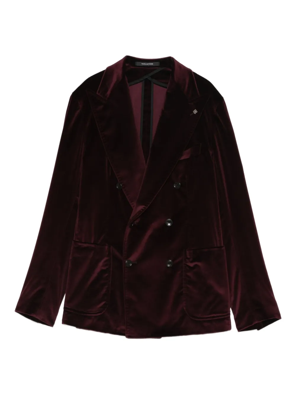 Tagliatore Blazer de veludo com abotoamento duplo | Roxo | Image 1