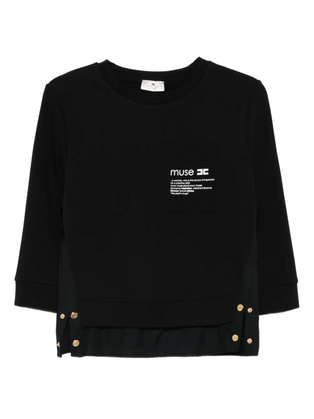 button-detail T-shirt