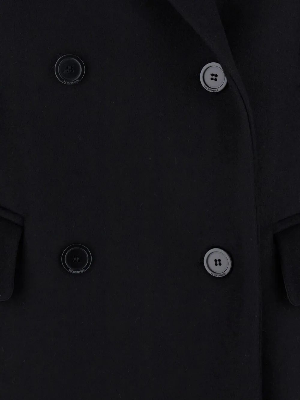Semicouture double-breasted wool coat Zwart