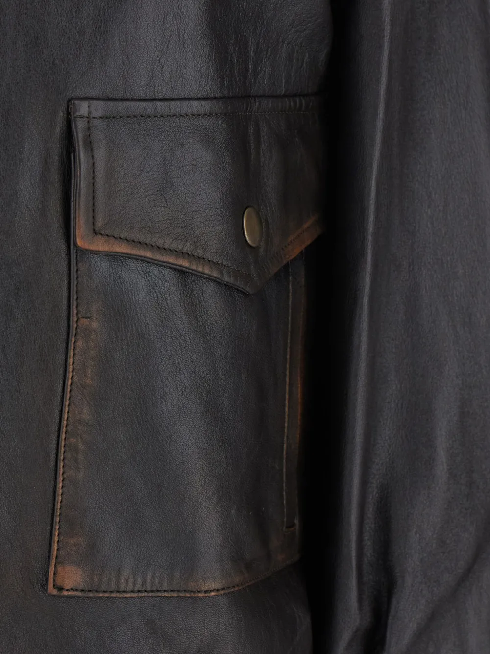 Semicouture shearling-collar leather jacket Bruin