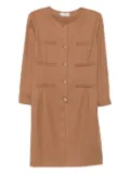 Valentino Garavani Pre-Owned 1980s buttoned wool dress - Neutrals