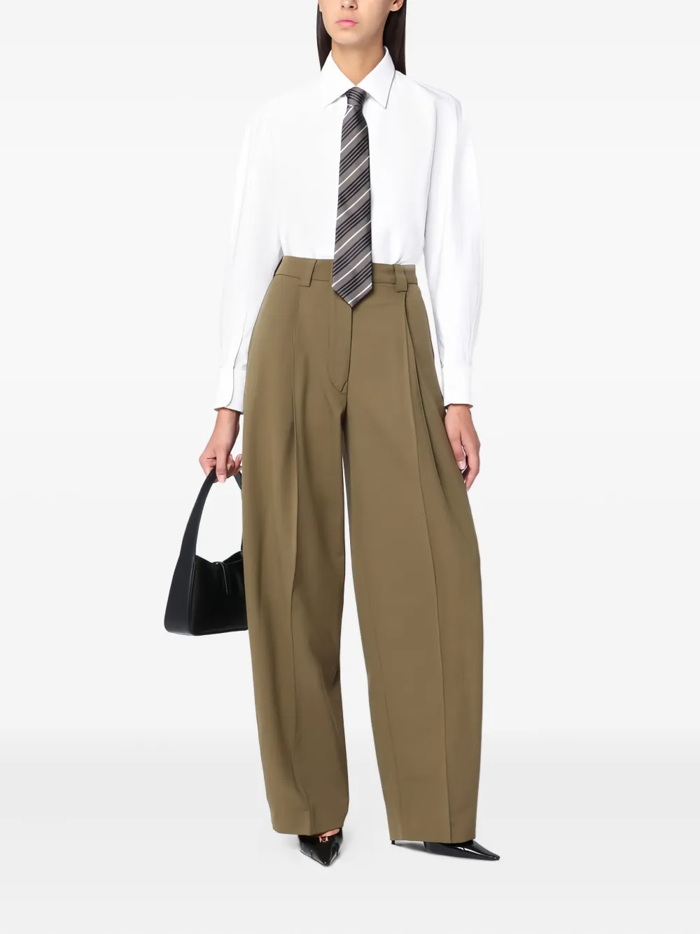 THELATEST pleated-front balloon trousers - Groen
