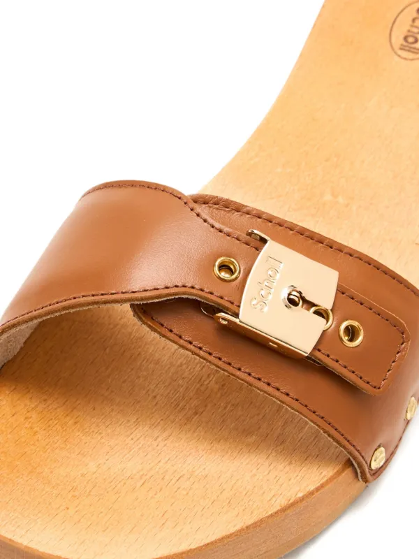 Scholl Sandales En Cuir à Boucles Marron FARFETCH FR - Main Image