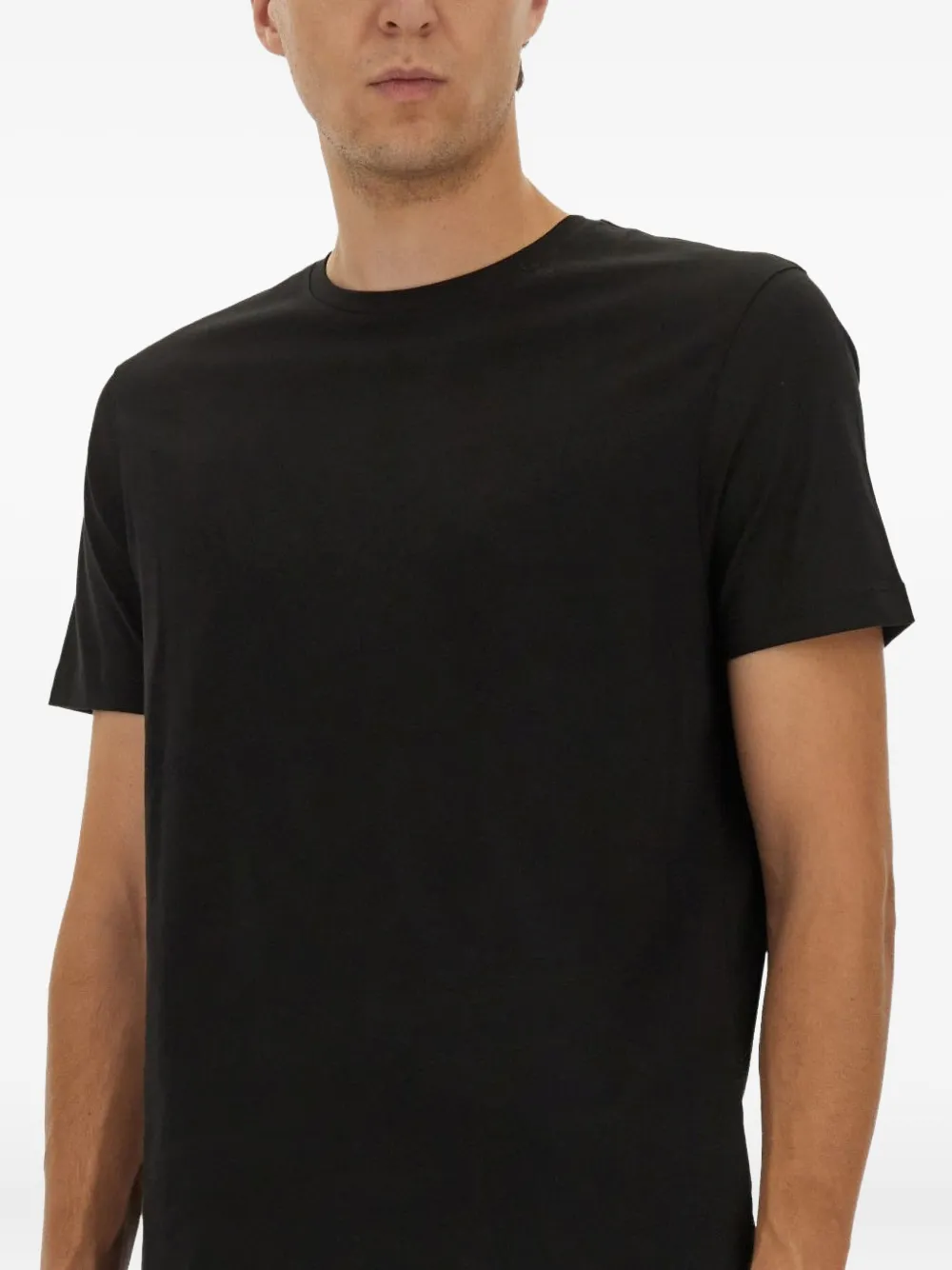 BOSS Katoenen T-shirt Zwart