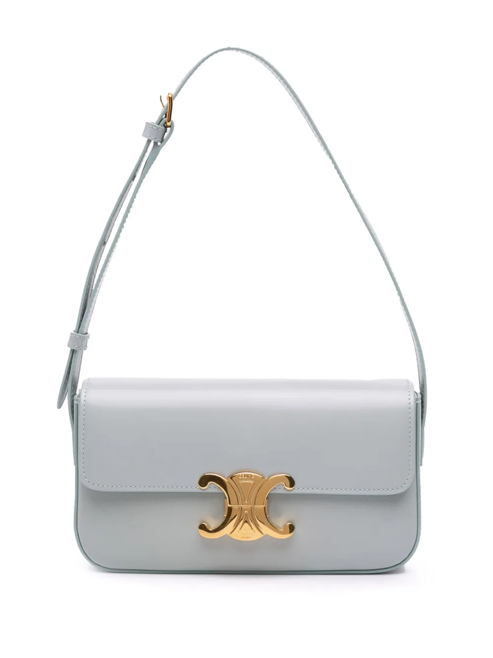 Céline Pre-Owned 2024 シャイニーカーフ クロード ショルダーバッグ - グレー Céline Pre-Owned 2024 シャイニーカーフ クロード ショルダーバッグ - グレー
