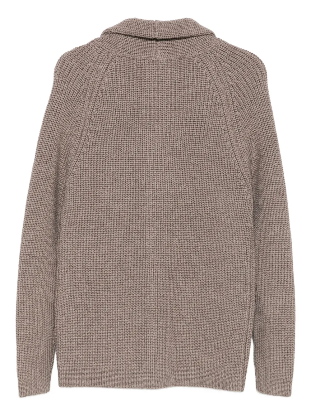 Tagliatore Pocket Shawl-collar Cardigan In Brown