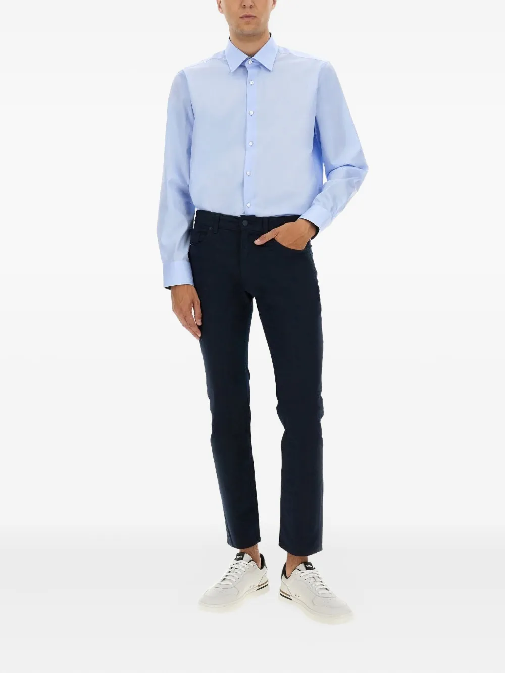 BOSS buttoned shirt - Blauw
