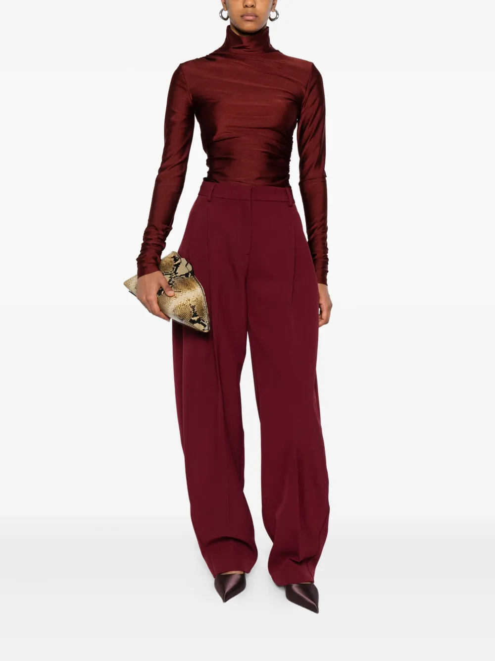 THE ANDAMANE Blouse met col - Rood