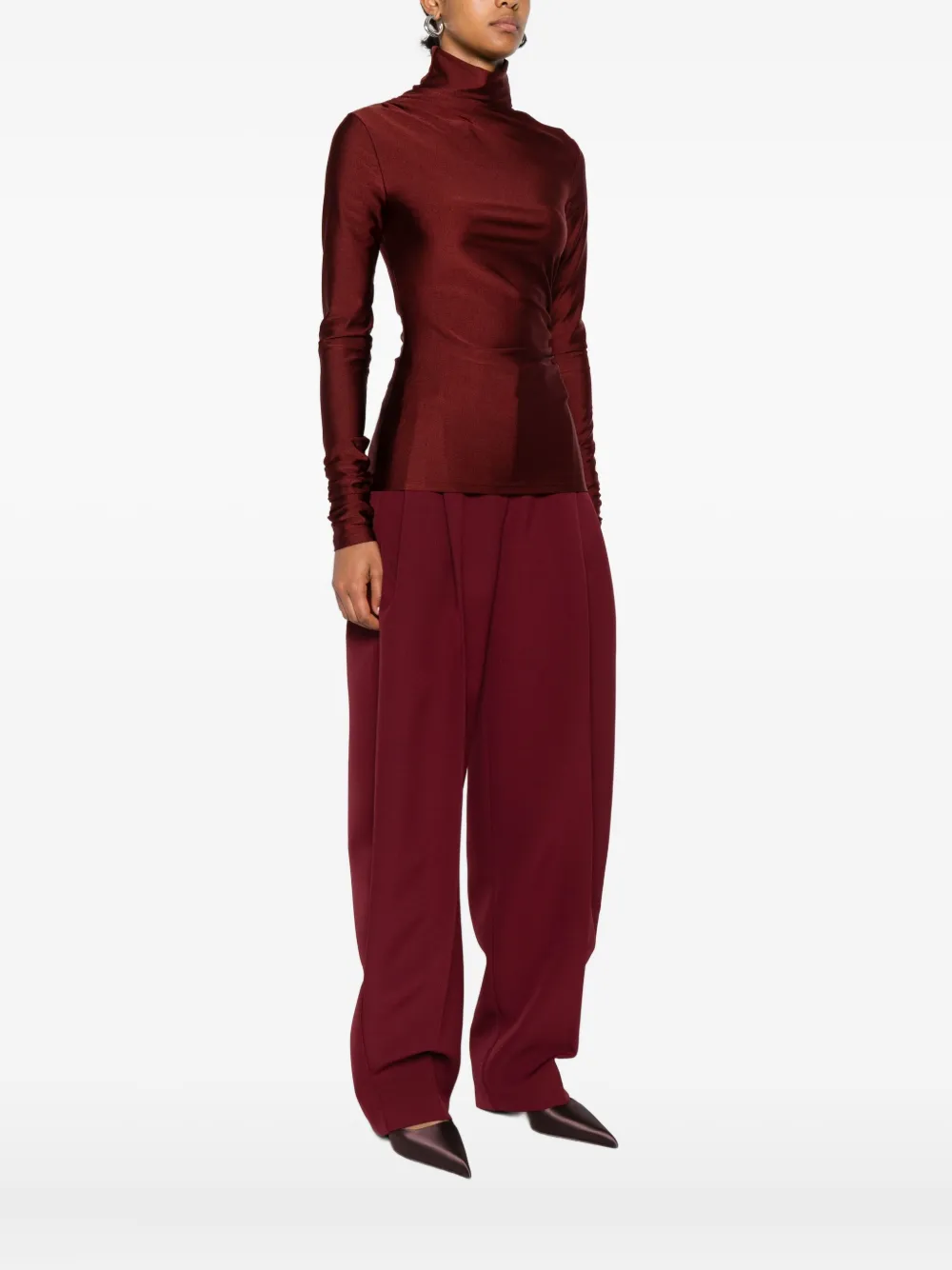 THE ANDAMANE Blouse met col Rood
