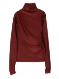 THE ANDAMANE turtleneck blouse - Red