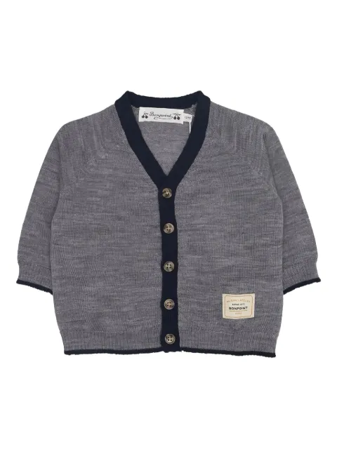 Bonpoint button v-neck cardigan
