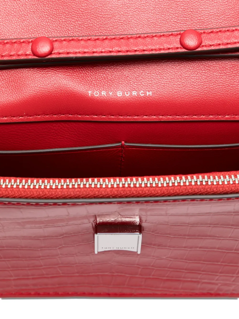 Tory Burch Kira kleine handtas met reliëf Rood