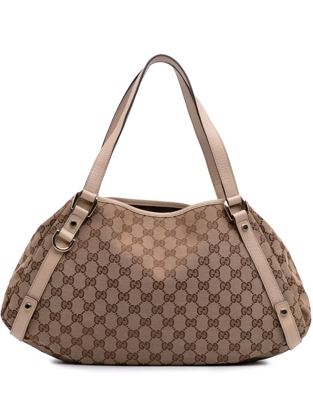 Gucci Pre-Owned 2016-2025 GGキャンバス アビー D リング ハンドバッグ - ブラウン Gucci Pre-Owned 2016-2025 GGキャンバス アビー D リング ハンドバッグ - ブラウン