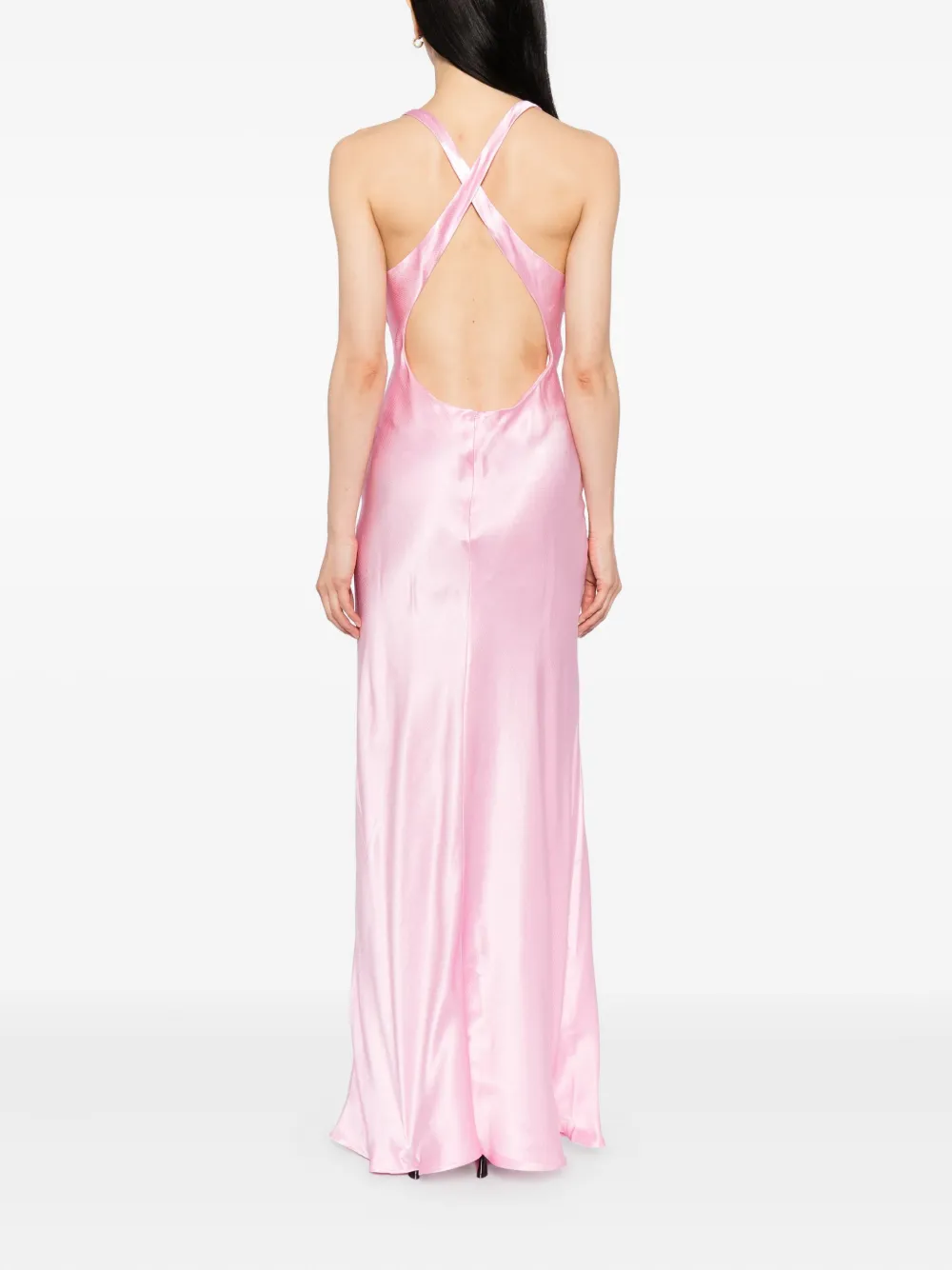 BEC + BRIDGE Maxina jurk met gekruiste bandjes Roze