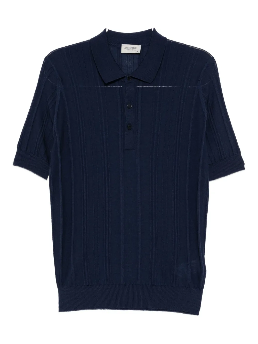 John Smedley Jaxen Merino Wool Polo Shirt In Blue