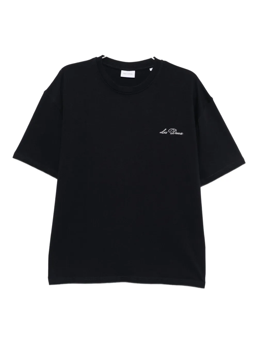 Les Deux Logo-embroidered T-shirt In Blue