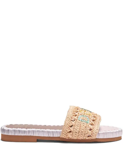 DE SIENA SHOES sandalias bordadas con tacón de 25 mm