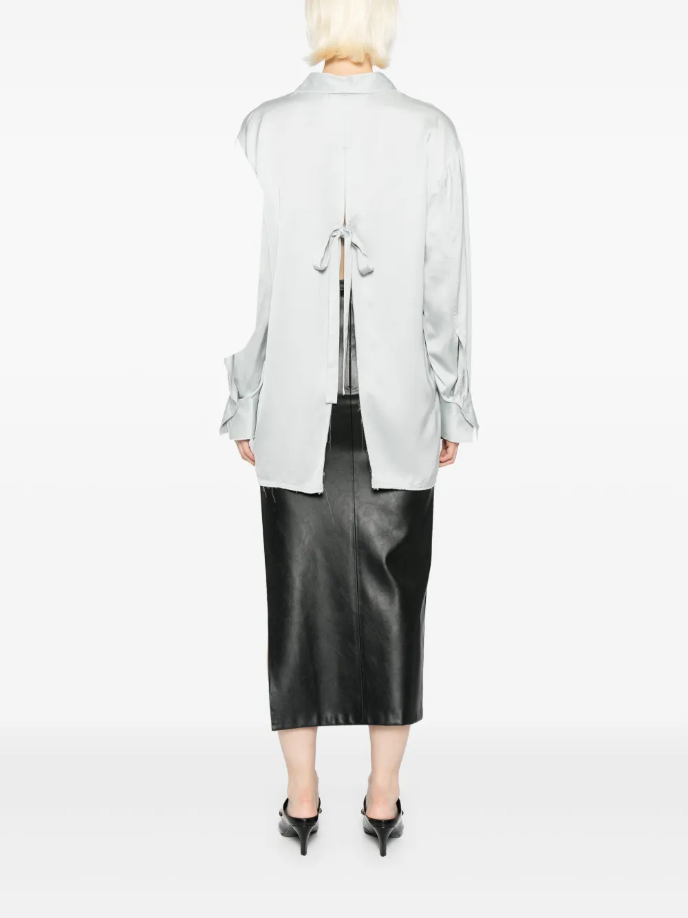 Day Birger Et Mikkelsen Blouse met open rug Blauw