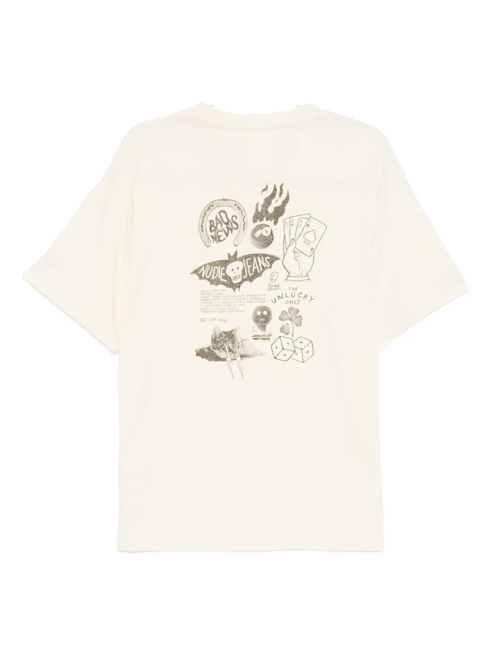 Nudie Jeans graphic-print T-shirt - Beige