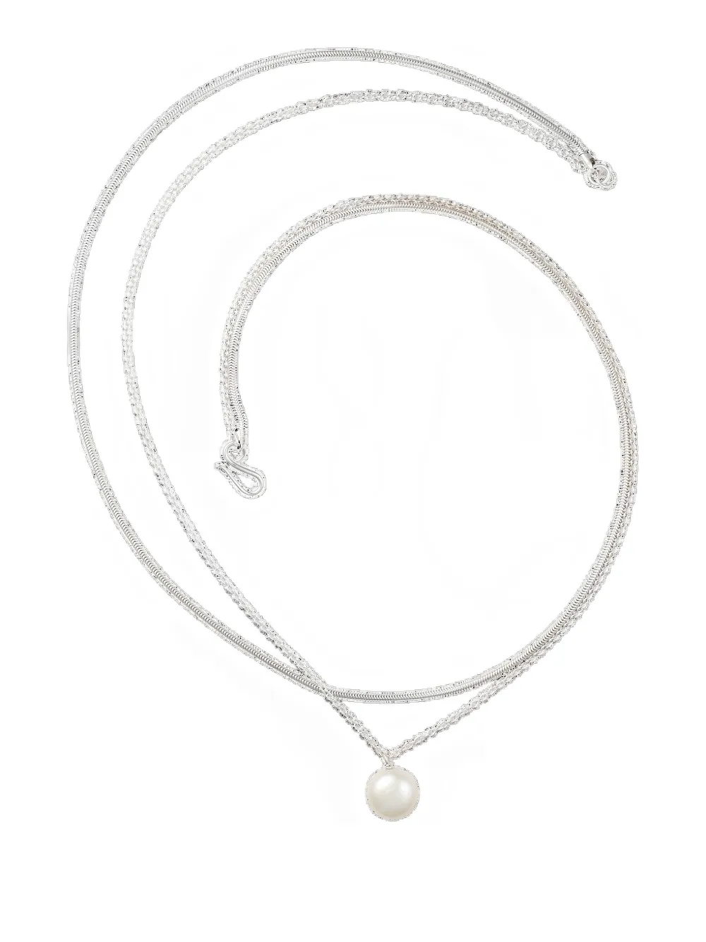 Sapir Bachar Pearl Double-chain Belt In Metallic
