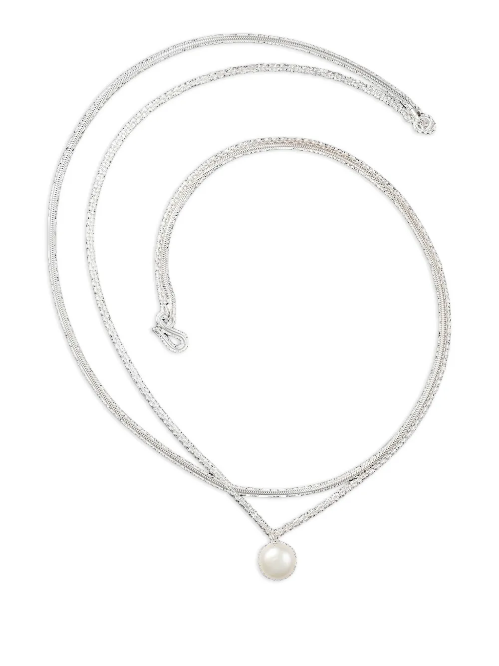 Sapir Bachar pearl double-chain belt | Grey | Image 1