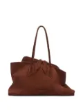 The Attico suede zip-top tote bag - Brown