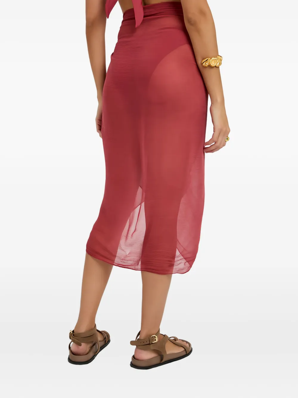 AWAY THAT DAY Wikkelrok met gestrikte voorkant Roze