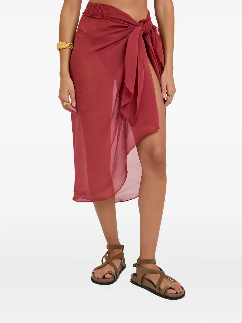 AWAY THAT DAY Wikkelrok met gestrikte voorkant Roze